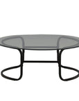 Lomma Sofa Table - Black / Clear glass - vivahabitat.com