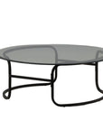 Lomma Sofa Table - Black / Clear glass - vivahabitat.com