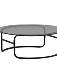 Lomma Sofa Table - Black / Clear glass - vivahabitat.com