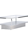 Maglehem Coffee Table - Silver Chrome / Clear glass - vivahabitat.com