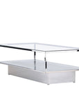 Maglehem Coffee Table - Silver Chrome / Clear glass - vivahabitat.com