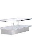 Maglehem Coffee Table - Silver Chrome / Clear glass - vivahabitat.com