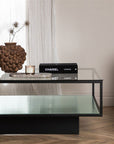 Maglehem Sofa Table - Black / Clear glass - vivahabitat.com