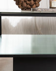 Maglehem Sofa Table - Black / Clear glass - vivahabitat.com