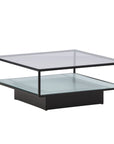 Maglehem Sofa Table - Black / Clear glass - vivahabitat.com