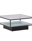 Maglehem Sofa Table - Black / Clear glass - vivahabitat.com