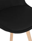 Set of 4 Dining Chairs black with padded seat - vivahabitat.com