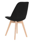 Set of 4 Dining Chairs black with padded seat - vivahabitat.com