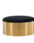 Furniture Fashion Puff - Stool ø75 - Black / Shiny Brass - vivahabitat.com