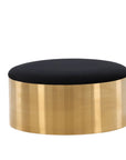Furniture Fashion Puff - Stool ø75 - Black / Shiny Brass - vivahabitat.com