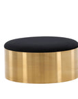 Furniture Fashion Puff - Stool ø75 - Black / Shiny Brass - vivahabitat.com