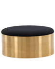 Furniture Fashion Puff - Stool ø75 - Black / Shiny Brass - vivahabitat.com