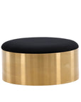 Furniture Fashion Puff - Stool ø75 - Black / Shiny Brass - vivahabitat.com