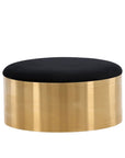 Furniture Fashion Puff - Stool ø75 - Black / Shiny Brass - vivahabitat.com