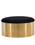 Furniture Fashion Puff - Stool ø75 - Black / Shiny Brass - vivahabitat.com