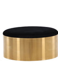Furniture Fashion Puff - Stool ø75 - Black / Shiny Brass - vivahabitat.com