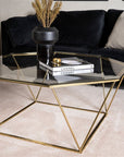Österlen - Sofa Table - Clear Glass / Shiny Brass - vivahabitat.com