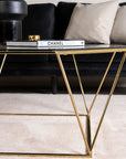 Österlen - Sofa Table - Clear Glass / Shiny Brass - vivahabitat.com
