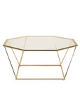 Österlen - Sofa Table - Clear Glass / Shiny Brass - vivahabitat.com