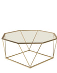 Österlen - Sofa Table - Clear Glass / Shiny Brass - vivahabitat.com