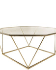 Österlen - Sofa Table - Clear Glass / Shiny Brass - vivahabitat.com