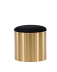 Puff - Stool ø45 - Black / Shiny Brass - vivahabitat.com