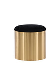Puff - Stool ø45 - Black / Shiny Brass - vivahabitat.com