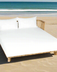 Le lit de repos double Malawi - Blanc naturel