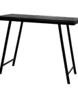 The Herringbone High Table - Black - 140cm - vivahabitat.com