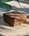 The Hyacinth Pouf Square - Natural - M - vivahabitat.com