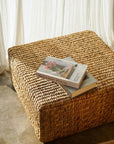 The Hyacinth Pouf Square - Natural - M - vivahabitat.com