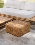 The Hyacinth Pouf Square - Natural - M - vivahabitat.com