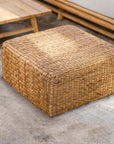 The Hyacinth Pouf Square - Natural - M - vivahabitat.com