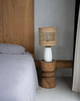 The Kiska Table Lamp - White Natural - vivahabitat.com