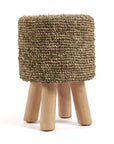 The Raffia Tressed Stool - Jungle Green - vivahabitat.com