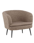 Vind Nordkoster Single Sofa - Matte Black / Dark Beige Teddy - vivahabitat.com