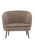 Vind Nordkoster Single Sofa - Matte Black / Dark Beige Teddy - vivahabitat.com