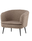 Vind Nordkoster Single Sofa - Matte Black / Dark Beige Teddy - vivahabitat.com