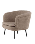 Vind Nordkoster Single Sofa - Matte Black / Dark Beige Teddy - vivahabitat.com