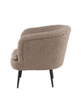 Vind Nordkoster Single Sofa - Matte Black / Dark Beige Teddy - vivahabitat.com