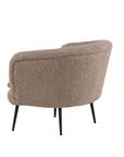 Vind Nordkoster Single Sofa - Matte Black / Dark Beige Teddy - vivahabitat.com