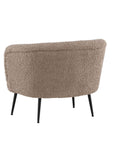 Vind Nordkoster Single Sofa - Matte Black / Dark Beige Teddy - vivahabitat.com