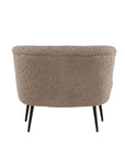 Vind Nordkoster Single Sofa - Matte Black / Dark Beige Teddy - vivahabitat.com