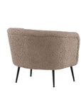 Vind Nordkoster Single Sofa - Matte Black / Dark Beige Teddy - vivahabitat.com