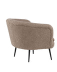 Vind Nordkoster Single Sofa - Matte Black / Dark Beige Teddy - vivahabitat.com