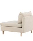 Venture Home Zero Single Sofa - Woodlook / Beige Fabric