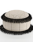 Boho Modern Japandi Design Pouf - Soft Fabric