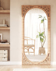 Handwoven Rattan Mirror