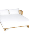 Le lit de repos double Malawi - Blanc naturel