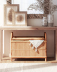 Japandi Wooden Storage Trunk and Bench